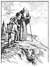 ''From thence, far off he unto him did shew<BR>
A little path that was both steepe and long,<BR>
Which to a goodly Citty led his view,<BR>
Whose wals and towres were builded high and strong<BR>
Of perle and precious stones that earthly tong<BR>
Cannot describe, nor wit of man can tell.''