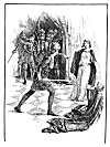 ''But one of these six knights, Gardant&eacute; hight,<BR>
Drew out a deadly bow and arrow keene,<BR>
Which forth he sent, with felonous despight<BR>
And fell intent, against the virgin sheene.''