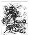. . .''For want there of mankind,<BR>
She caused him to make experience<BR>
Upon wyld beasts, which she in woods did find<BR>
With wrongfull powre oppressing others of their kind.''